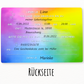 12x Einladungskarten + Umschläge - Glitzer Regenbogen